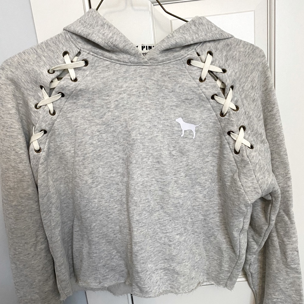Grey PINK hoodie